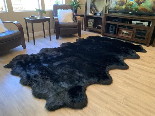Miniatura 13 de LAMBZY Alfombra de pelo de oveja sintética, hipoalergénica, súper suave, sedosa para sala de estar, habitación de los niños, sofá