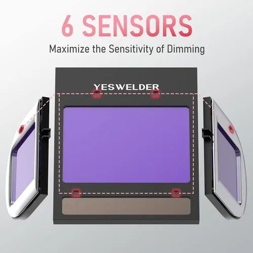 Miniatura 3 de YESWELDER - Máscara de soldar con oscurecimiento automático, funciona con energía solar, color real.
