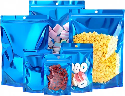 Miniatura 6 de Paquete de 100 bolsas de Mylar a prueba de olores con cremallera resellable y ventana transparente, bolsas de papel de aluminio a prueba de olores