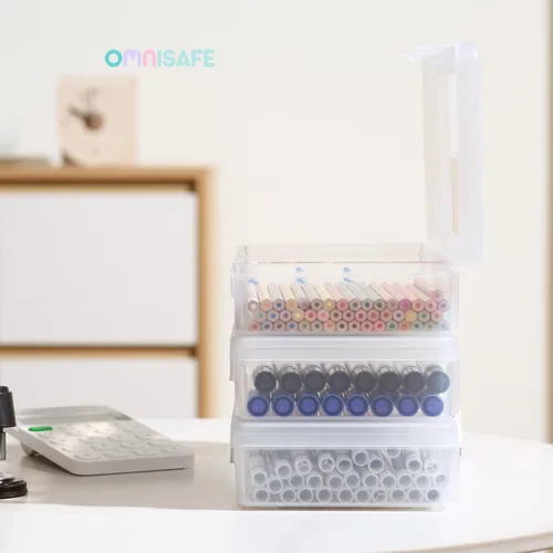 Miniatura 7 de Paquete de 18 Cajas Organizadoras Pequeñas de Plástico para Manualidades y Artesanías, Contenedores de Almacenamiento de Plástico Transparente