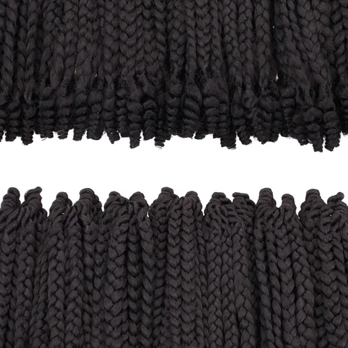 Miniatura 9 de Pelo corto Goddess Box trenzado de ganchillo para mujeres negras y bebés niños, 7 paquetes de 10 pulgadas, color negro natural, cabello sintético