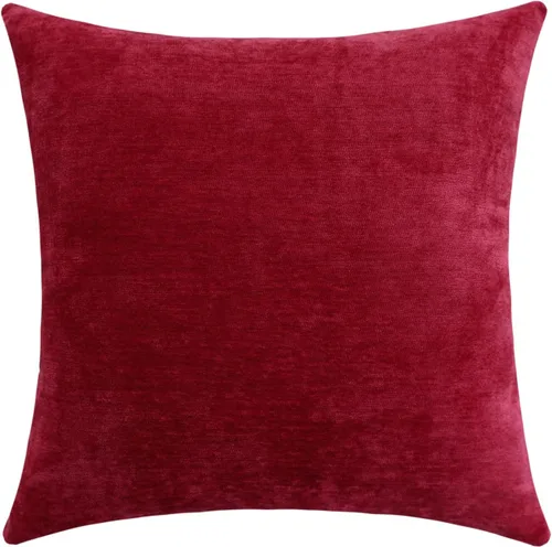 Miniatura 46 de Jeneoo - Fundas de almohada decorativas rojas brillantes de chenilla suave, fundas de cojín cómodas y sólidas para sofá de sala de estar