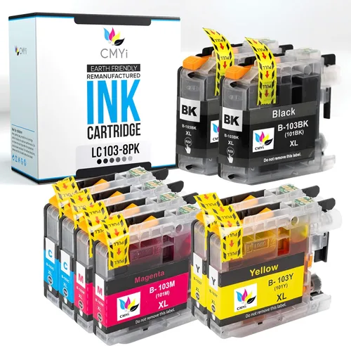 Miniatura 16 de LC103 - Cartucho de tinta de repuesto negro para Brother DCP-J132W, J152W, J172W, J4110DW, J552DW, J752DW, MFC-J245, J285DW, J4310DW, J4410DW