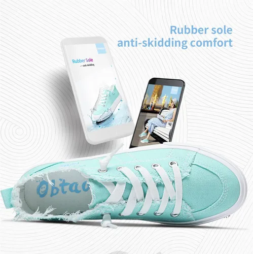 Miniatura 6 de Obtaom Play Tenis de lona para mujer, sin cordones, a la moda, blanco desgastado y estampado de leopardo