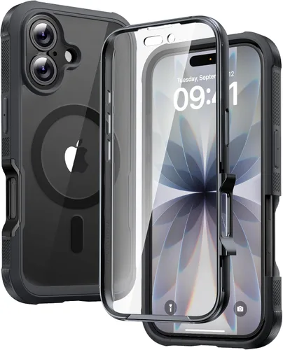 Miniatura 124 de Diaclara - Funda compatible con iPhone 11, carcasa resistente de cuerpo completo con protector de pantalla integrado sensible al tacto y Transparente