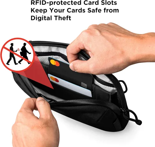 Miniatura 5 de ALPAKA Flight Pouch Pro - Bolsa cruzada pequeña para teléfono con ranuras para tarjetas RFID, soporte para pasaporte, bolsa para teléfono de viaje