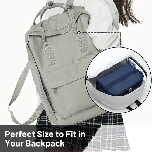 Miniatura 4 de MIER Lonchera pequeña para niños y adultos, compacta con aislamiento, mini hielera térmica portátil para viajes de trabajo, escuela, color azul Azul