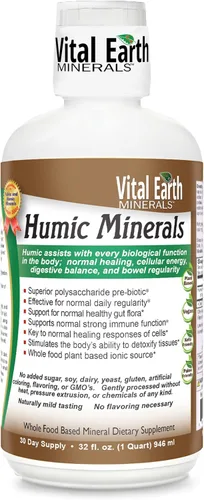 Miniatura 10 de Vital Earth Minerals Humic Minerals - Paquete de 2 suplementos de ácido fúlvico con más de 70 minerales traza, electrolitos para recuperación