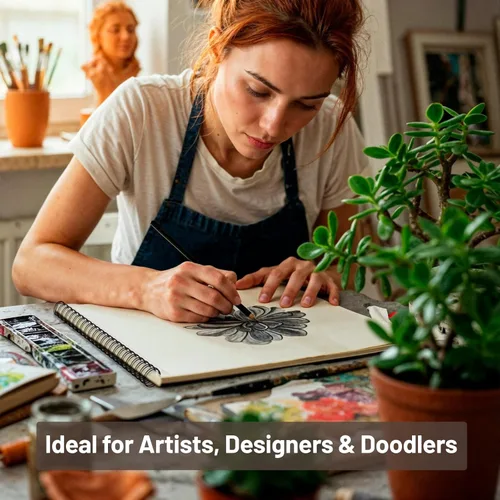 Miniatura 7 de KAKKUE Cuaderno de bocetos de tapa dura de 8.5 x 11 pulgadas, 80 hojas de papel de dibujo grueso profesional, bloc encuadernado en espiral
