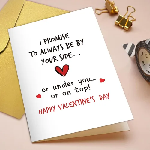 Miniatura 4 de Qiliji Tarjeta traviesa del día de San Valentín para él y ella, divertida tarjeta del día de San Valentín para marido, novio, esposa, novia, tarjeta