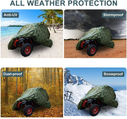 Miniatura 7 de X AUTOHAUX Cubierta impermeable UTV cubierta 4 ruedas protector de polvo de lluvia cubierta completa 4-6 plazas para Polaris RZR XP para Ranger Crew