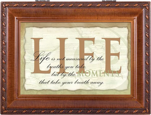 Miniatura 3 de Cottage Garden Caja de música Life Measured by Moments con cuerda de madera con diseño de cuerda y reproduce un mundo maravilloso