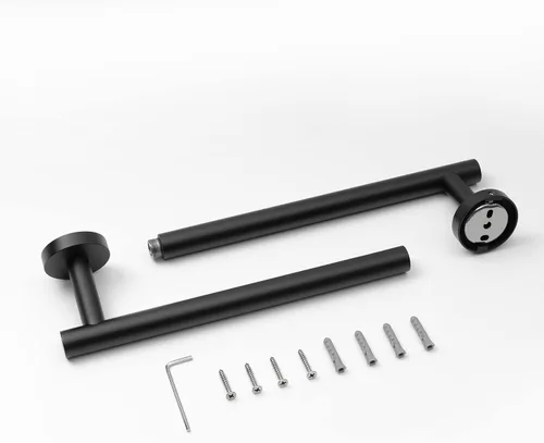Miniatura 2 de HITSLAM Toallero negro mate de 19.8 pulgadas para baño, toallero de baño de acero inoxidable SUS304 montado en la pared, moderno soporte de toalla