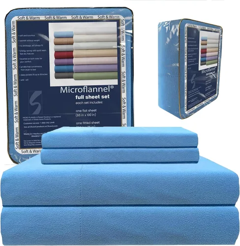 Miniatura 35 de Thermee Micro Flannel Juego de sábanas tamaño individual XL, lavar y secar a máquina, sin pelusas, con bolsillo profundo y fundas de almohada