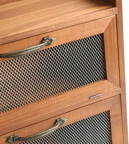 Miniatura 5 de COLLECTIVE HOME - Armario de almacenamiento de 2 niveles, gabinete de encimera, organizador de madera para cocina, sala de estar, dormitorio, Marrón