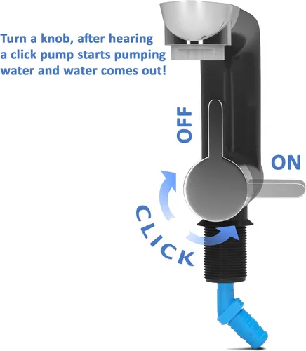 Miniatura 5 de Grifo de agua eléctrico de 12 V con interruptor Ideal para fregadero de cocina y como conexión de bomba en RV, cámper, remolque, cámper o barco