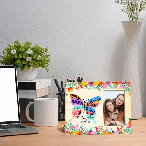 Miniatura 5 de OTINGQD Marcos de fotos inspiradores, regalo motivacional para niñas, amigas, hermanas, regalos de aliento para mujeres, marco de fotos Be Amazing