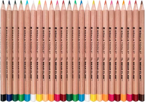 Miniatura 7 de KOALA TOOLS - Lápices de Colores Bear Claw para Adultos y Niños, Lápices de Colores Solubles en Agua con Agarre Triangular para Arte y Sombreado