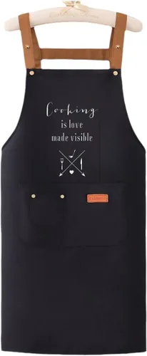 Miniatura 5 de Cooking is Love Made Visible Delantal Impermeable Delantal de Lona Delantal Chef BBQ Decoración para Asar