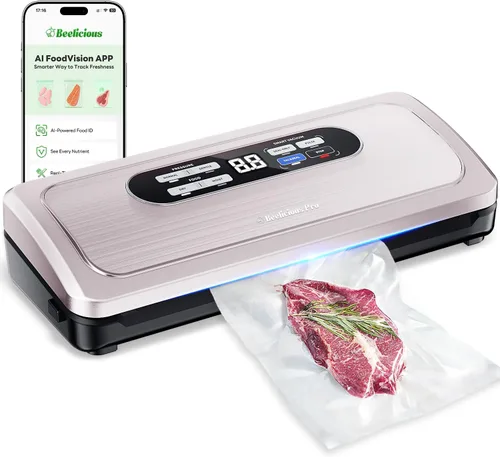 Máquina selladora al vacío con sistema AirLock ProSeal, sellador al vacío 10 en 1 para alimentos, modos de sellado húmedo/seco, diseño compacto con