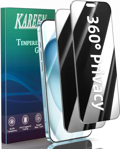 Miniatura 8 de KAREEN Paquete de 2 protectores de pantalla para iPhone 15/ iPhone 15 Pro, película de vidrio templado de 6.1 pulgadas, dureza 9H, antiarañazos, sin