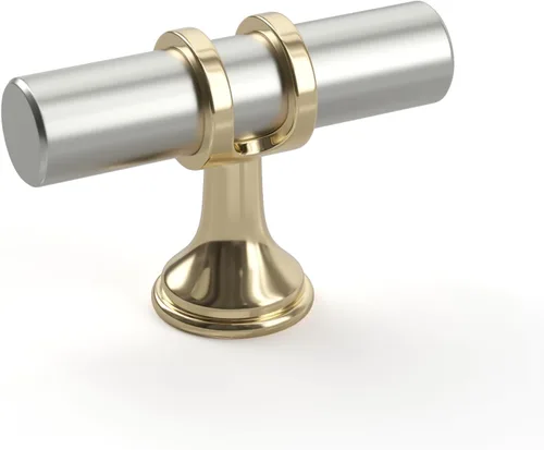 Miniatura 15 de goldenwarm Paquete de 5 pomos negros para gabinete, pomos de barra en T y tiradores de cajón para herrajes de armario, muebles de dormitorio