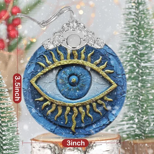 Miniatura 2 de Decoración navideña de vitrales de 3 pulgadas, adornos de Navidad, recuerdo de reliquia, intercambio de regalos, idea de regalo, regalo de bola