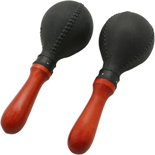 Miniatura 2 de Ubblove Maracas Shakers Sonajeros Martillo de Arena Instrumentos Musicales de Percusión de Mano con Carcasa de Plástico ABS Mangos de Madera