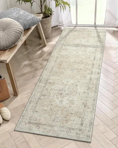 Miniatura 18 de LIVEBOX Alfombra lavable de 5 x 7 pies, para sala de estar, dormitorio, antideslizante, estilo bohemio, para interiores, para comedor, oficina