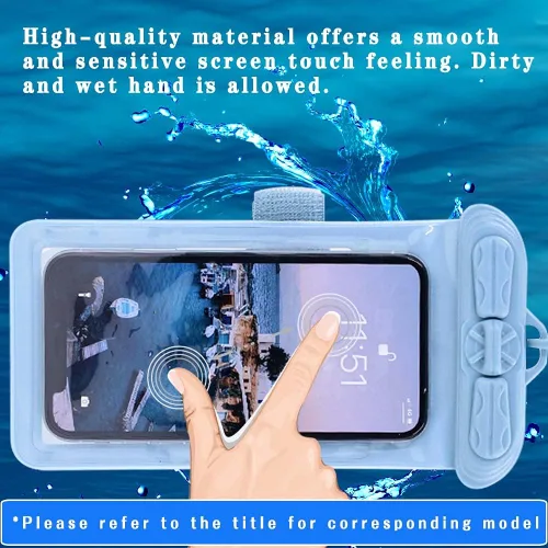 Miniatura 3 de Funda compatible con Alcatel TCL A1X A503DL impermeable bolsa seca (no película protectora de pantalla), nueva versión azul