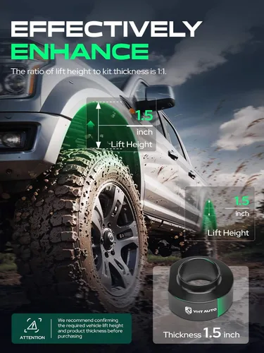 Miniatura 3 de YHTAUTO Kit de nivelación delantera o trasera de 1.5 pulgadas para Jeep ZJ TJ XJ Grand Cherokee 93-98, Wrangler 97-06, Cherokee 84-01 Los