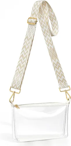 Miniatura 7 de HULISEN Bolsa transparente para eventos de estadio, monederos transparentes para mujeres, bolso cruzado de estadio, bolso transparente para Correa