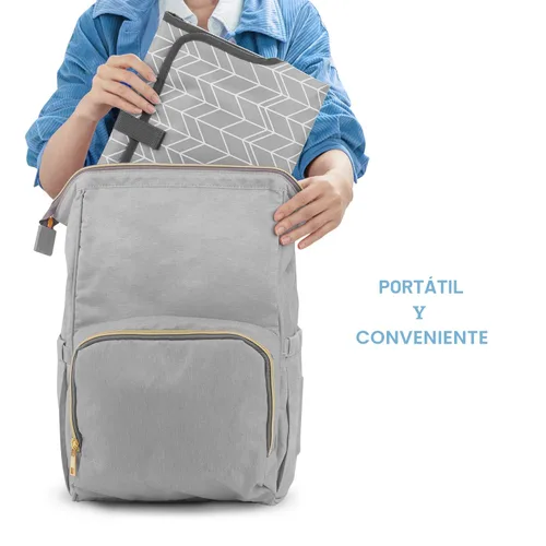 Miniatura 5 de Cambiador portátil para bebé, cambiador de viaje impermeable para mamás, papás, con almohada incorporada, excelente baby shower, regalos de registro