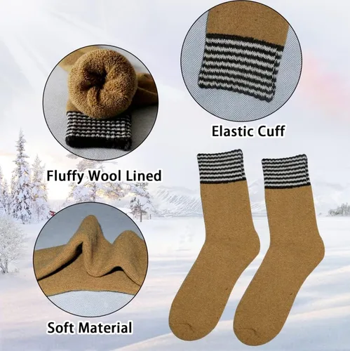 Miniatura 2 de Womens Wool Socks Soft Super Thick Warm Socks for Women Thermal Winter Socks for Gifts