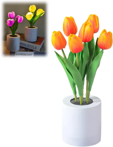 Miniatura 11 de Lámpara de girasol, girasol artificial en maceta con luces LED, luz nocturna LED USB, lámpara de mesa, mesita de noche, dormitorio, luz decorativa