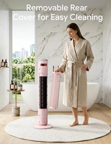 Miniatura 58 de ZAFRO Ventilador de torre inteligente para dormitorio, ventilador de torre oscilante de 120°, 28 pies/s de alta velocidad, 12 velocidades, 4 modos