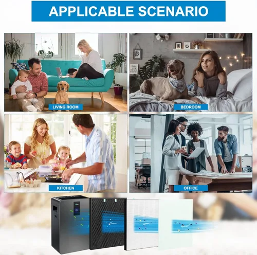 Miniatura 8 de 2 juegos de filtros Air400 de repuesto para purificador de aire Bissell Air400, paquete de carbón activado HEPA 3365, incluye filtros Hepa 2521 y 2