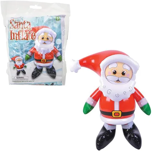 Miniatura 4 de The Dreidel Company Inflable de Papá Noel de Navidad, 24 pulgadas, 2 pies de alto, perfecto para exhibición al aire libre, reuniones, premios