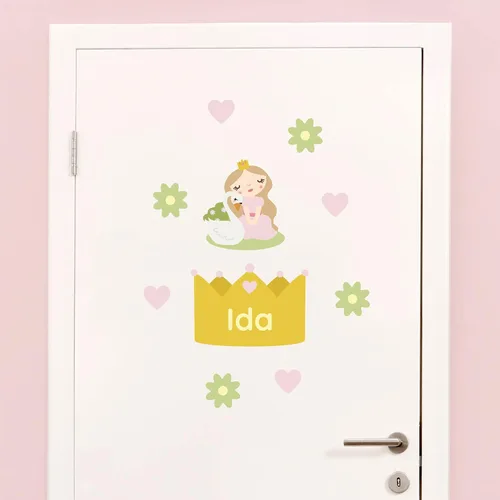 Miniatura 25 de Calcomanías de puerta personalizadas para habitación de niños, calcomanías de pared con nombre personalizado para decoración de habitación de bebés