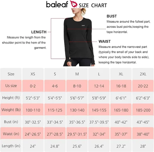 Miniatura 6 de BALEAF Camiseta térmica de forro polar para mujer de manga larga con agujeros para los pulgares bolsillo con cremallera para clima frío
