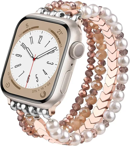 Miniatura 10 de MOFREE Pulsera de cuentas compatible con Apple Watch Band de 1.496 pulgadas, 1.575 pulgadas, 1.614 pulgadas, 1.654 pulgadas, 1.732 pulgadas, 1.772