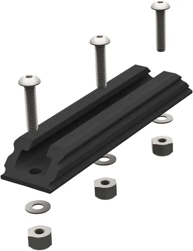 YakAttack GTSL90 GearTrac – 4 pulgadas negro | 0.9 pulgadas de ancho Riel de montaje en pista de kayak para accesorios | Montaje en superficie de