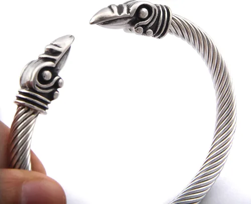Miniatura 4 de Bavipower Pulsera de cuervo vikingos de cuervo de cuervo, joyería de cuervo para cosplay, anillos de brazo vikingo para hombres y mujeres, joyería
