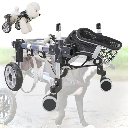 Miniatura 10 de Dog Wheelchair for Back Legs 2/4-Wheels, Adjustable Pets Hind Limbs Dog Carts with Wheels, LightWeight Back Limb Walking Mobility Aids for Disabled