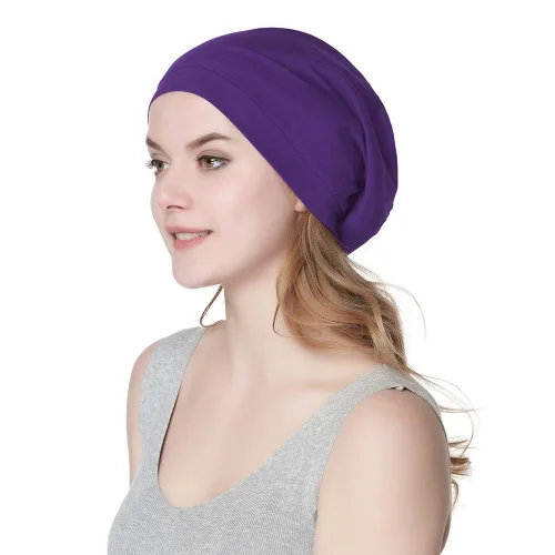Miniatura 127 de Alnorm - Gorro con forro de satén y suave banda elástica para hombres y mujeres, talla única Se ajusta a la mayoría