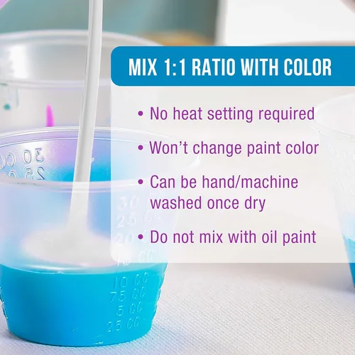 Miniatura 3 de Pouring Masters Professional Effects - Tela mediana de 4 onzas, extensor, mejora la adherencia de pintura a los textiles, medio de tela para pintura