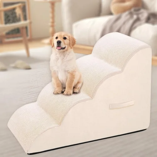 Miniatura 8 de Escaleras para perros para mascotas pequeñas, escaleras para perros para camas altas y sofá, escaleras de espuma de alta densidad de 16 pulgadas