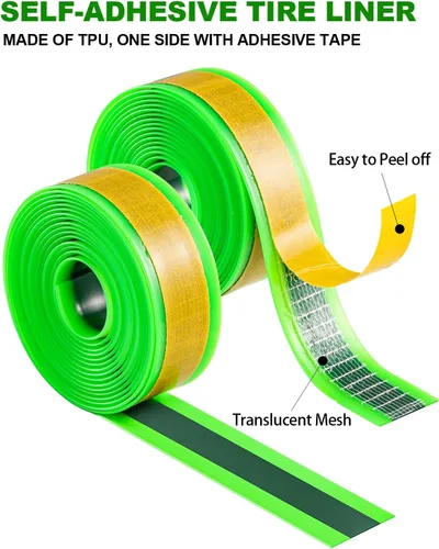 Miniatura 2 de Julai Bike Tire Liners, Mountain Bicycle Tube Flats Self-Adhesive Protector Puncture Free Compatible with 20 24 26 28 29