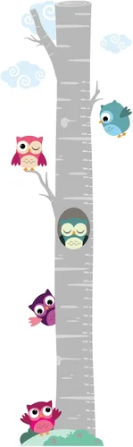 Miniatura 9 de Oliver's Labels Tabla de crecimiento para niños - Bonita calcomanía de pared personalizada - Regla para tamaño infantil - Calcomanía de medición
