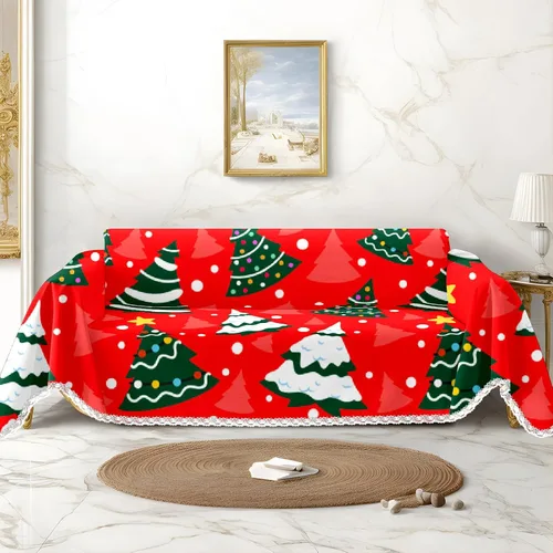 Miniatura 11 de Funda de sofá con estampado de muñeco de nieve de Navidad, fundas de sofá para sillón, funda resistente a las manchas, protector universal de muebles